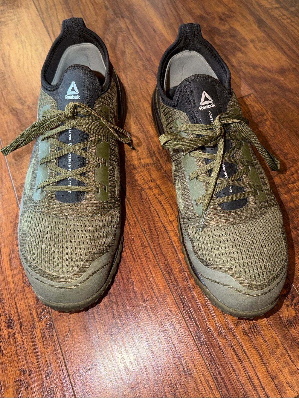 Reebok all-terrain freedom men’s olive green black memory tech trail shoes 11.5 - Picture 13 of 15